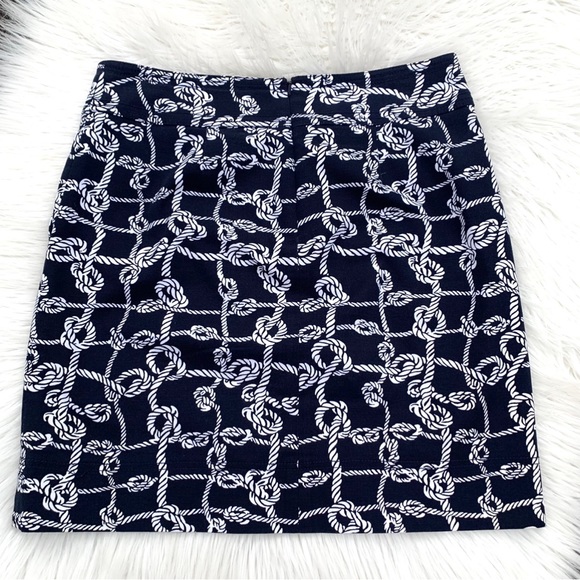 Talbots Nautical Knots Navy & White Mini Skirt 6 - Picture 9 of 9